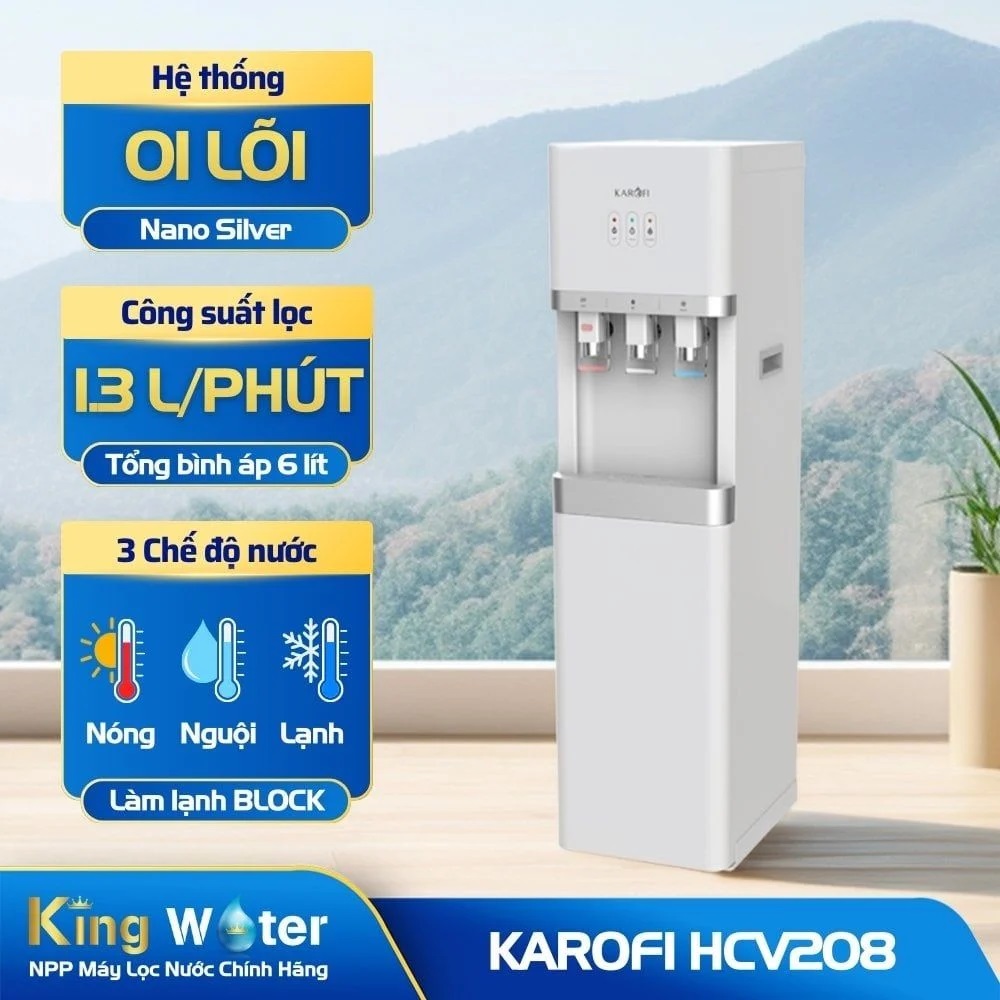Cây Nước Nóng Lạnh Karofi HCV208 Hút Bình 20 Lít