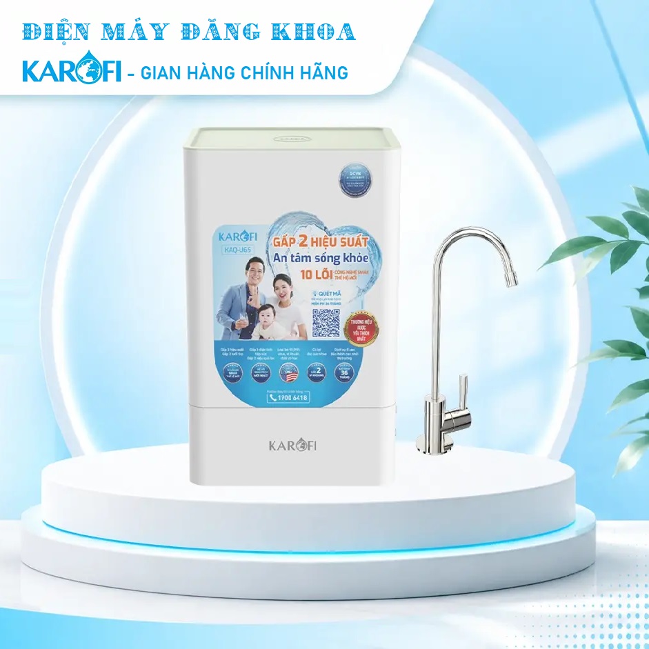 Máy lọc nước RO Karofi KAQ-U65 10 lõi