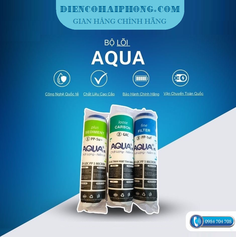 Bộ 3 lõi lọc nước Aqua 123