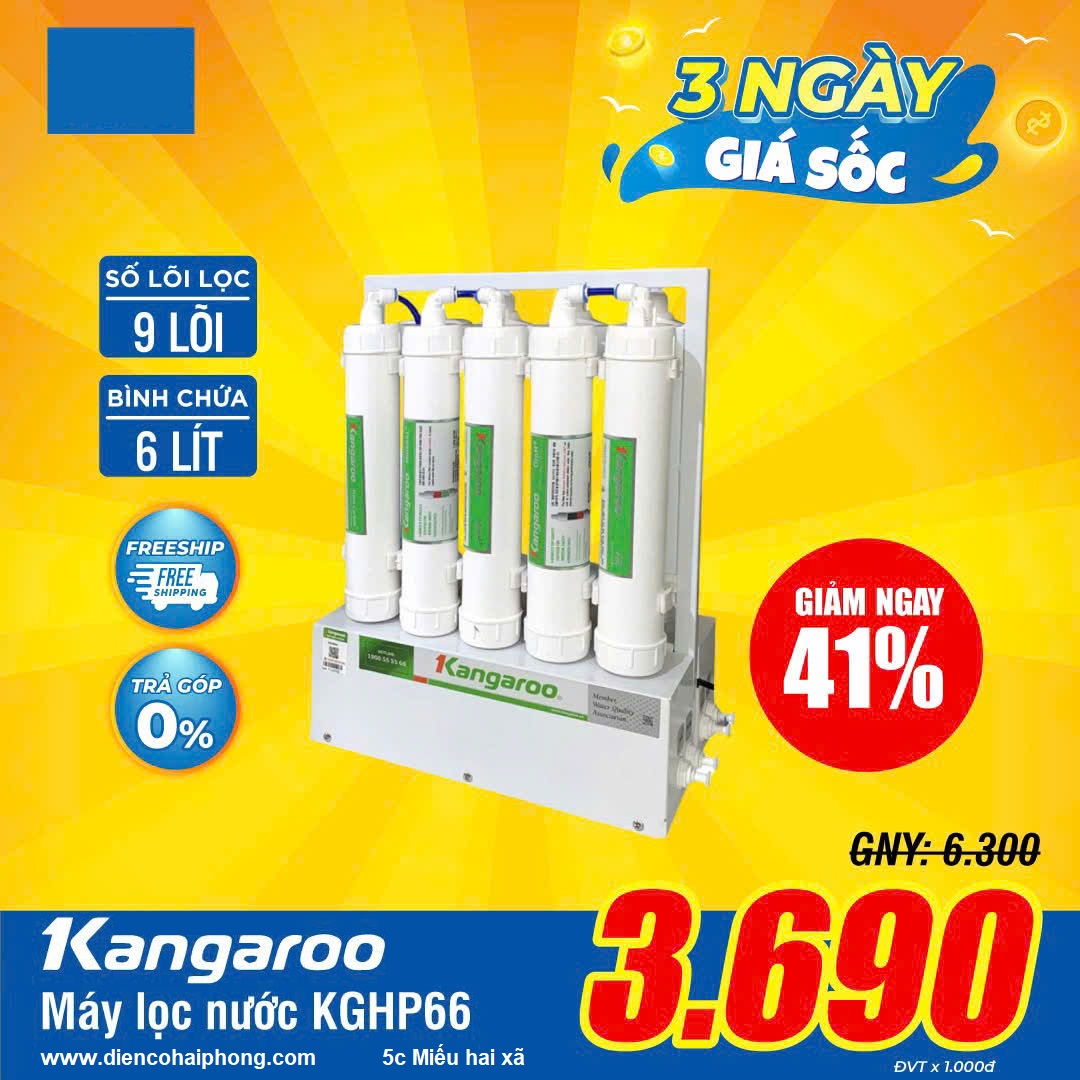 Máy lọc nước Kangaroo Hydrogen để gầm KGHP66