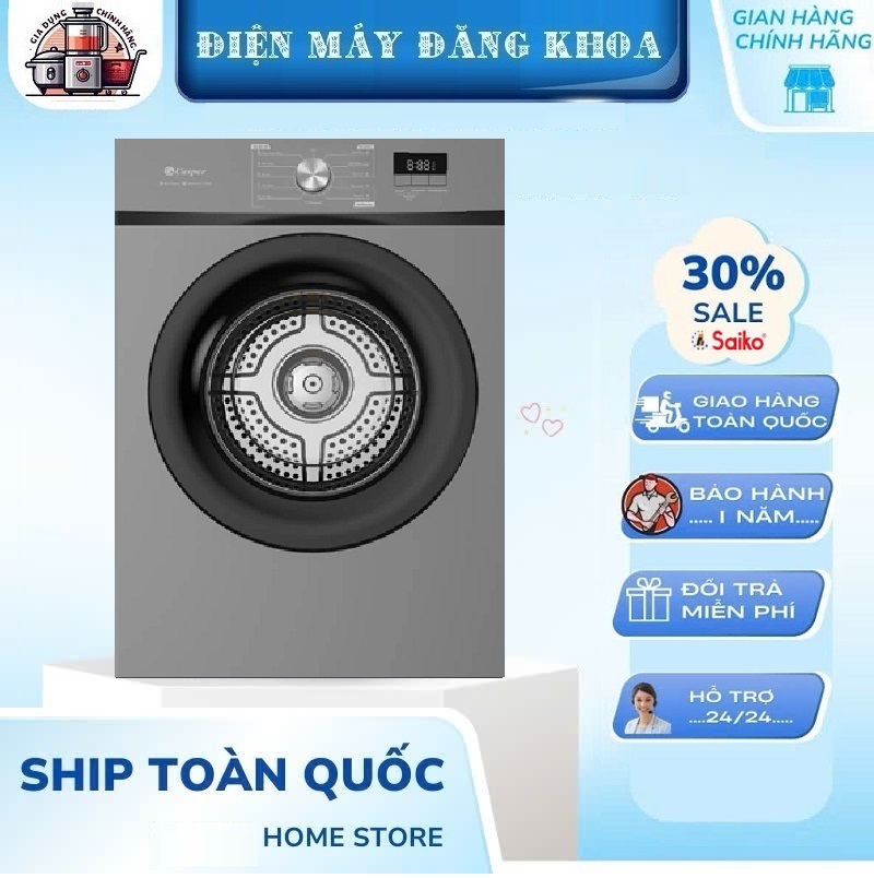 Máy sấy thông hơi Casper 8.2kg TD-E82VG1