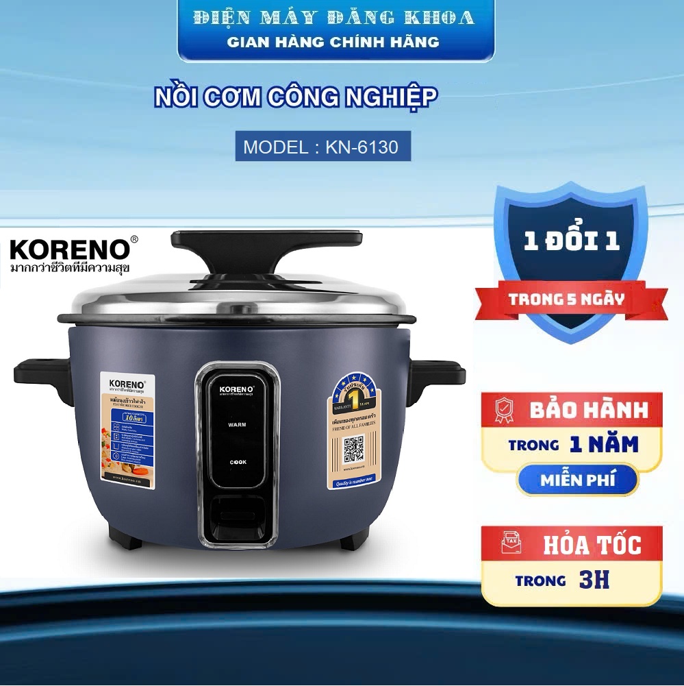 NỒI CƠM ĐIỆN CÔNG NGHIỆP KORENO KN-6100 10L