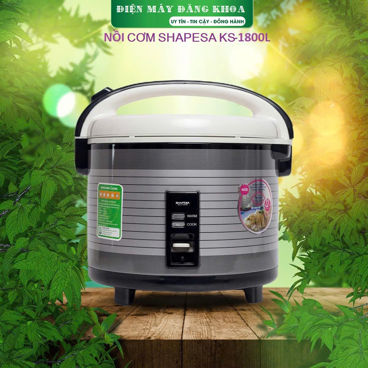 NỒI CƠM ĐiỆN SHAPESA 1.8L KS-1800T