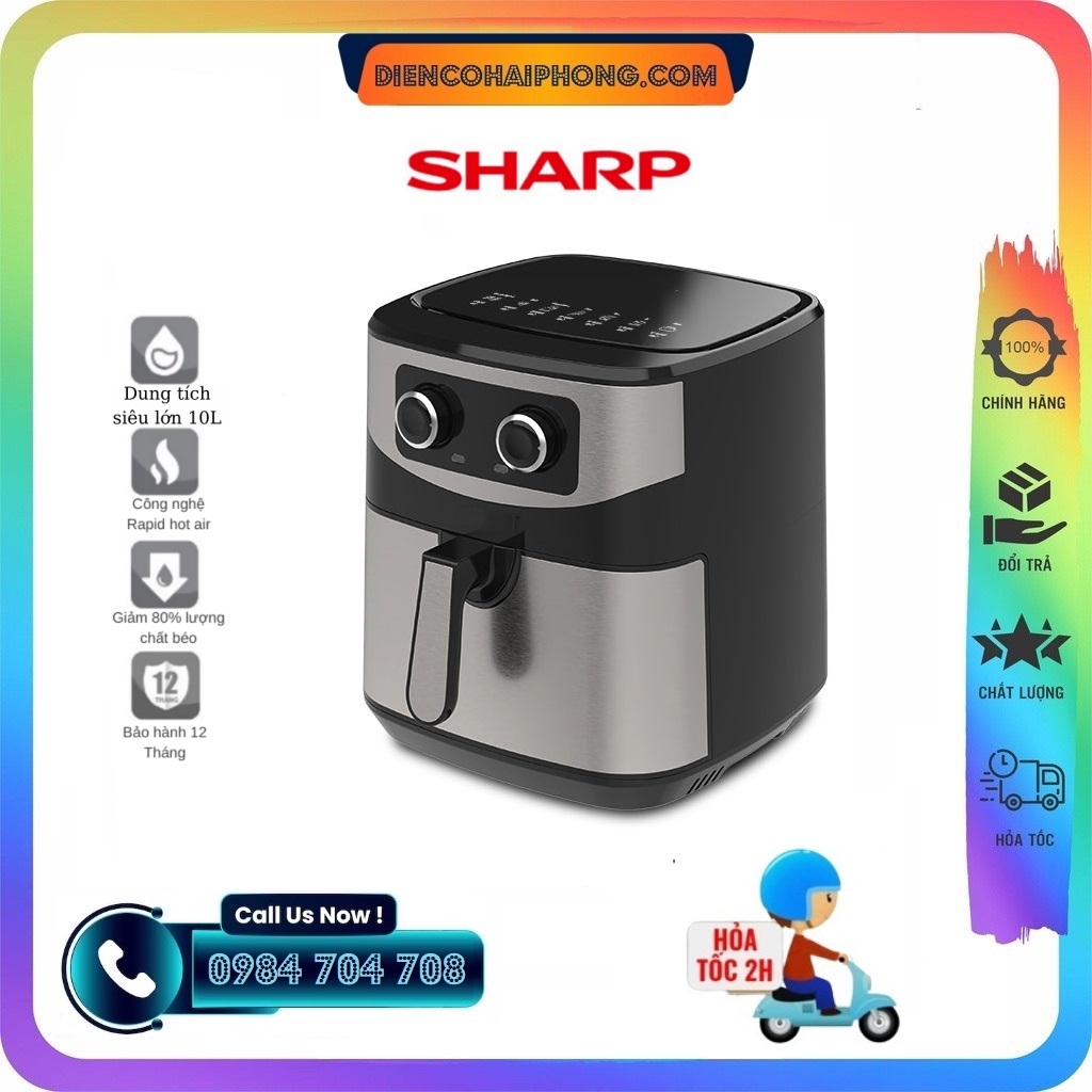 Nồi chiên không dầu Sharp 10.2 lít KS-98