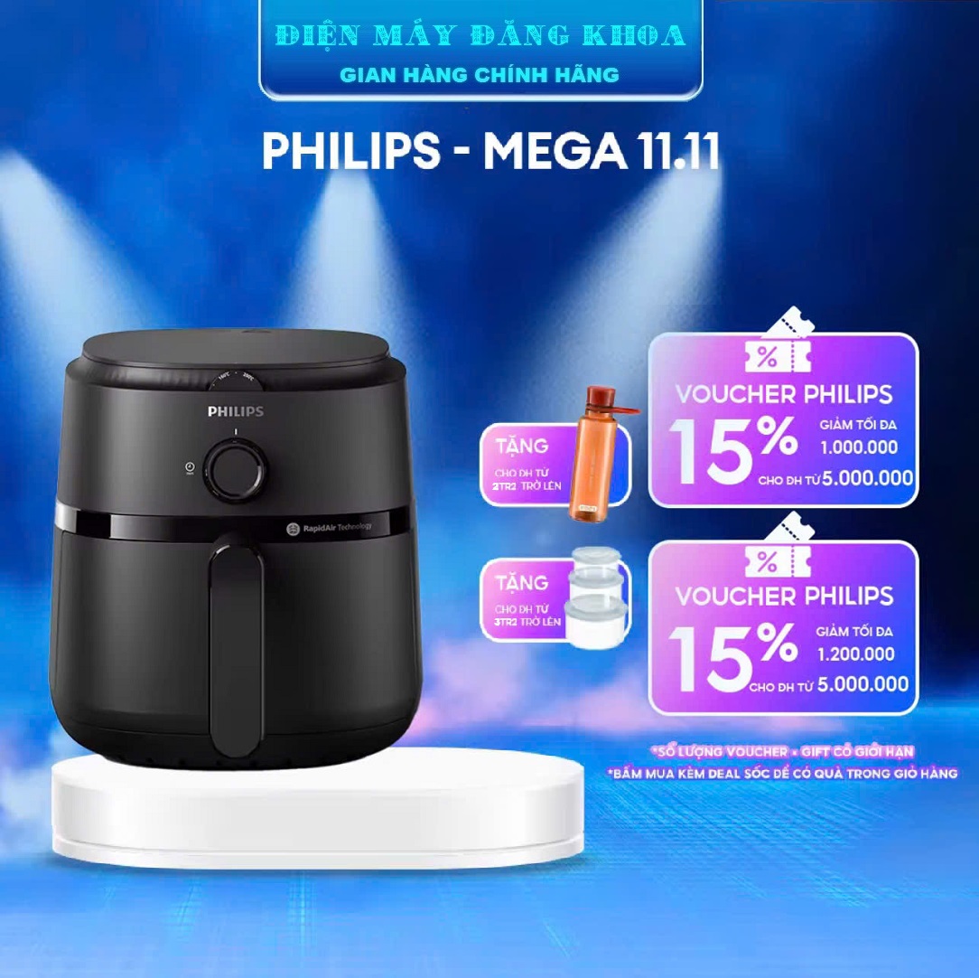 Nồi Chiên Không Dầu 6.2 Lít Philips NA130/00