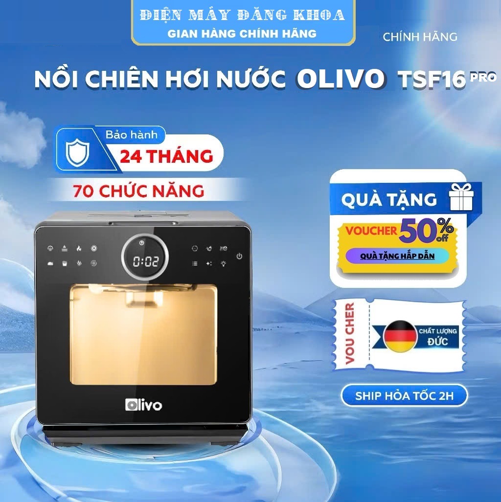 NỒI CHIÊN HƠI NƯỚC OLIVO SF16 PRO 16 Lít