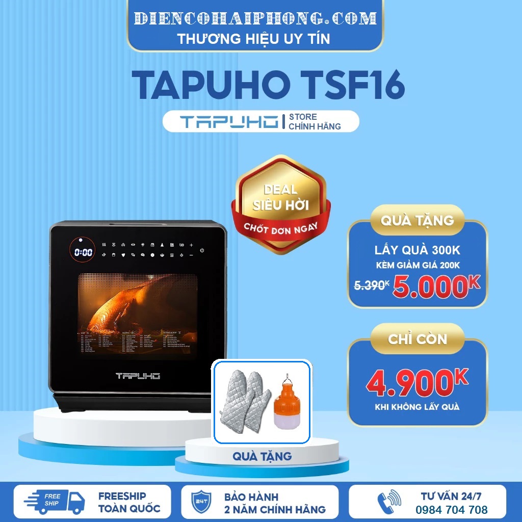 NỒI CHIÊN HƠI NƯỚC TAPUHO TSF16 ( HẾT HÀNG )