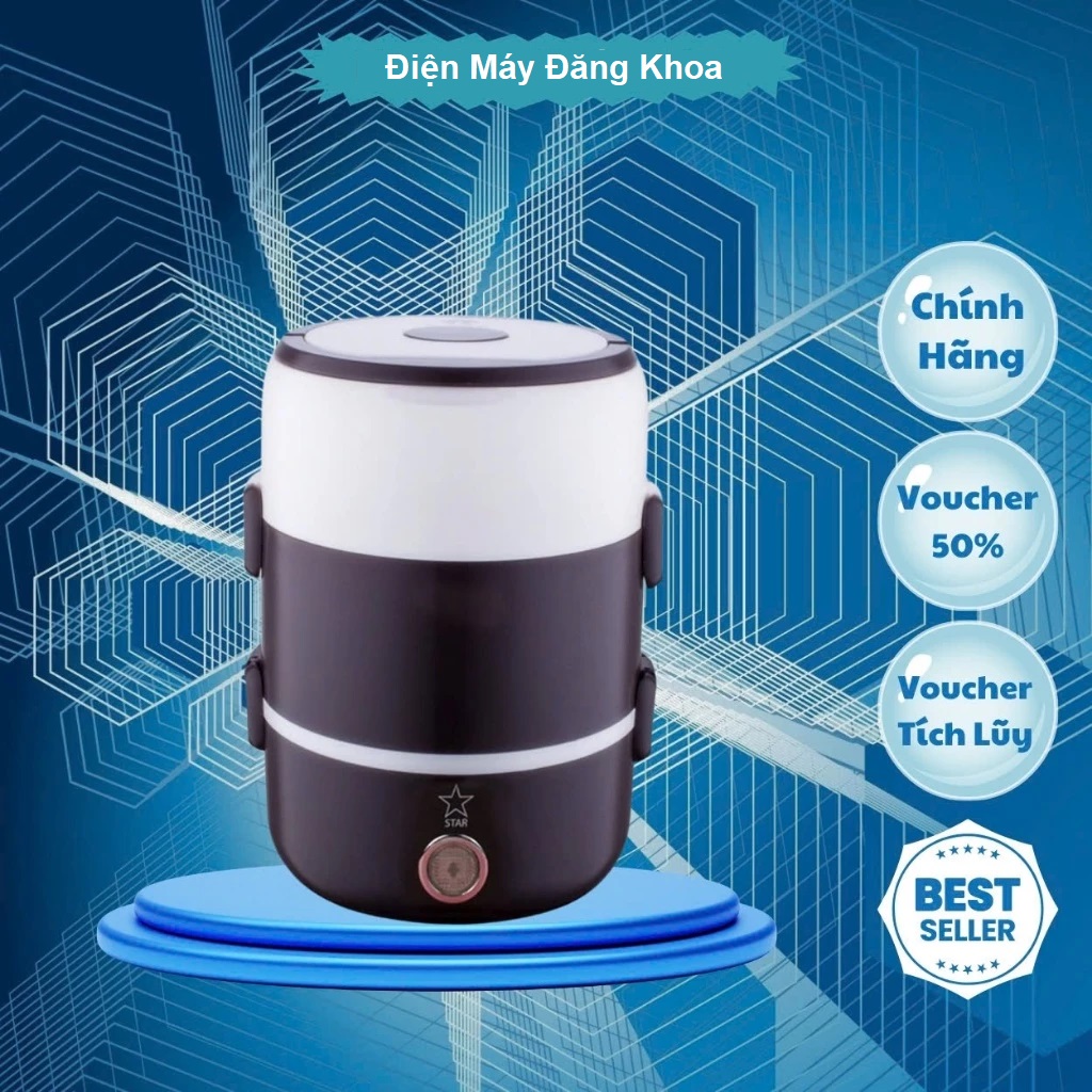 Hộp Cơm Cắm Điện 3 Tầng Inox 304