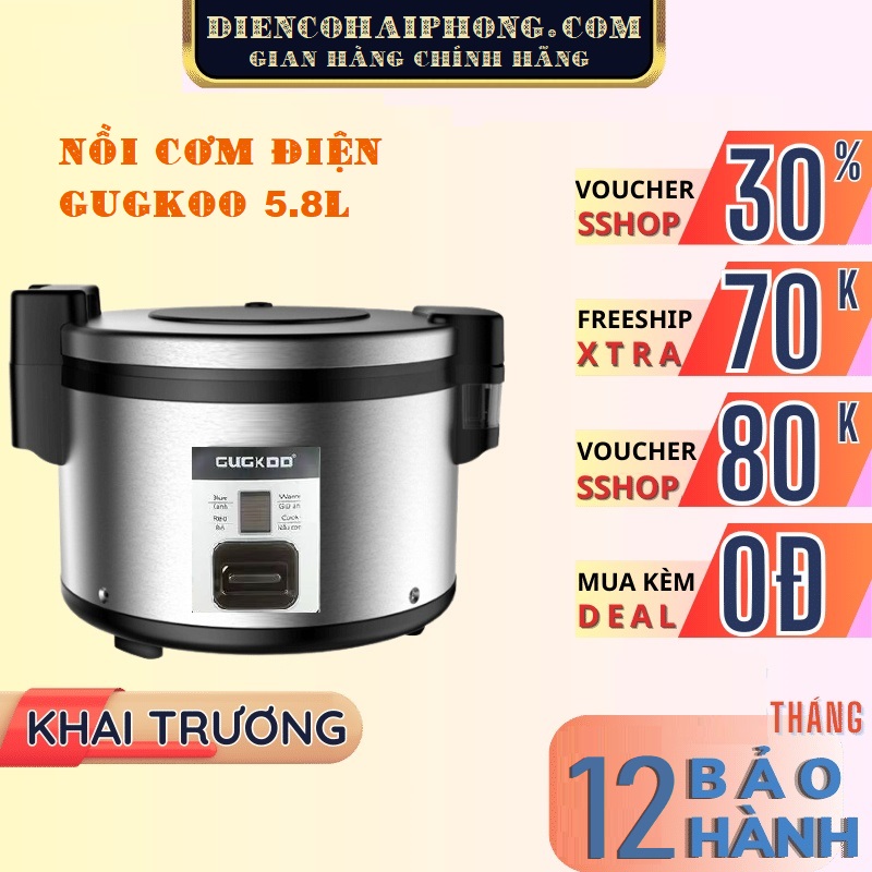 Nồi cơm điện nắp gài GUGKDD GK-1830 5,8L ( 3kg gạo )