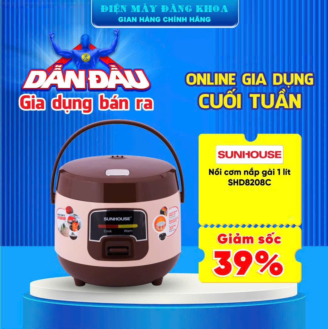 Nồi cơm điện Sunhouse SHD-8208 1l