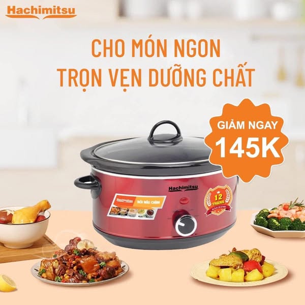 NỒI NẤU CHẬM HACHIMITSU HC-435 3,5L