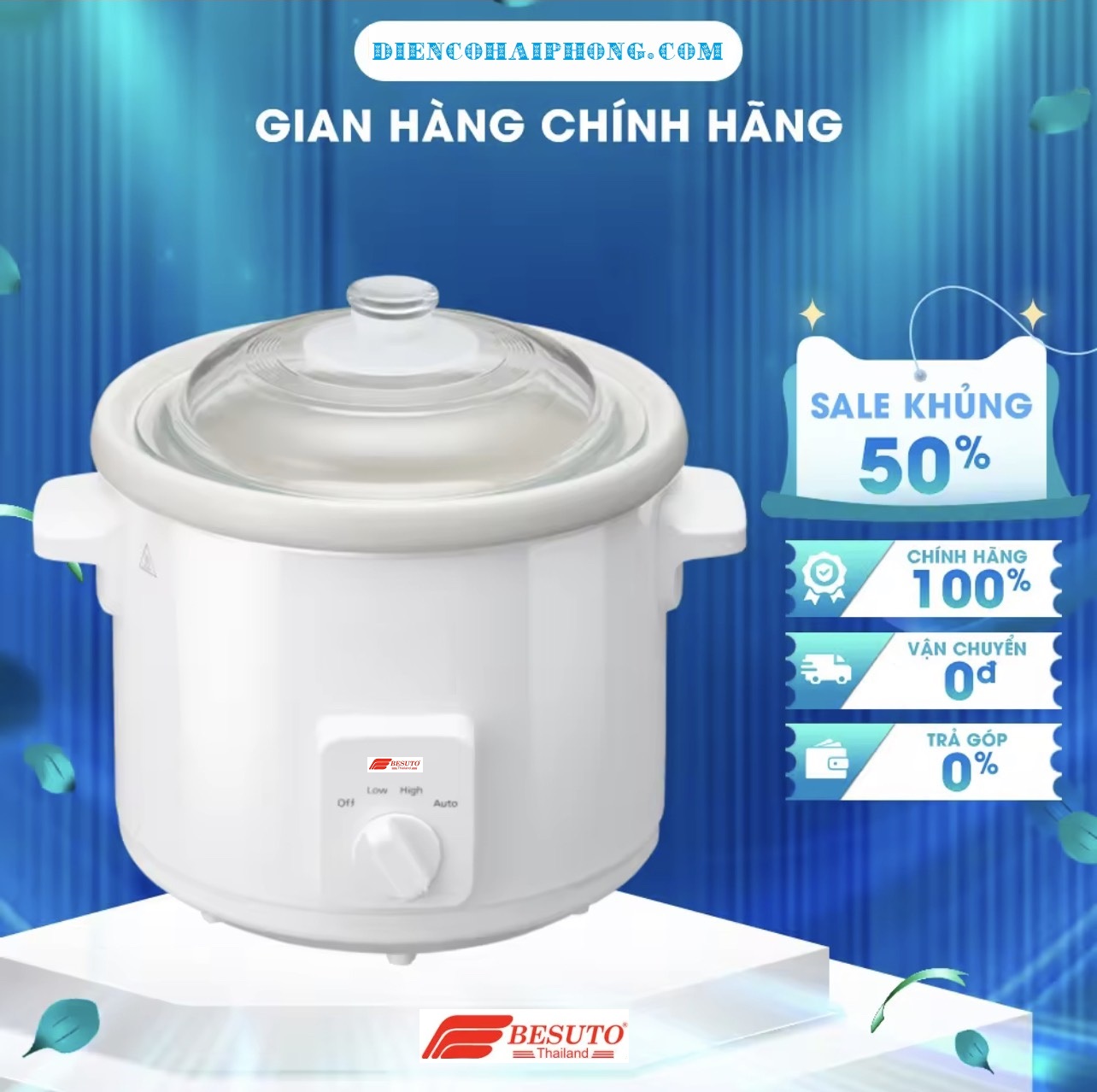 Nồi Nấu Chậm Nồi Kho Cá Besuto Thái Lan 2.5L