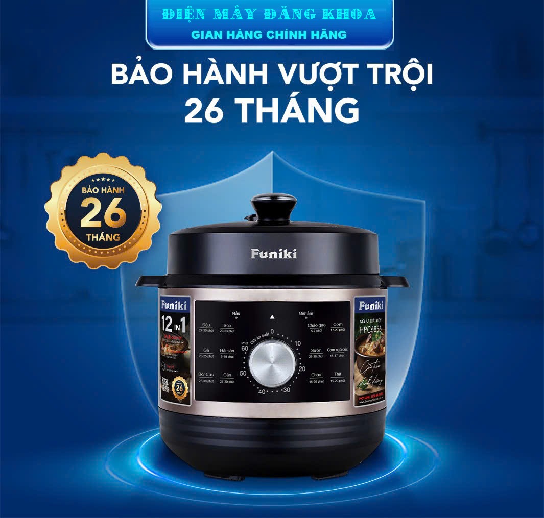 Nồi áp suất điện 6 L Funiki HPC6856