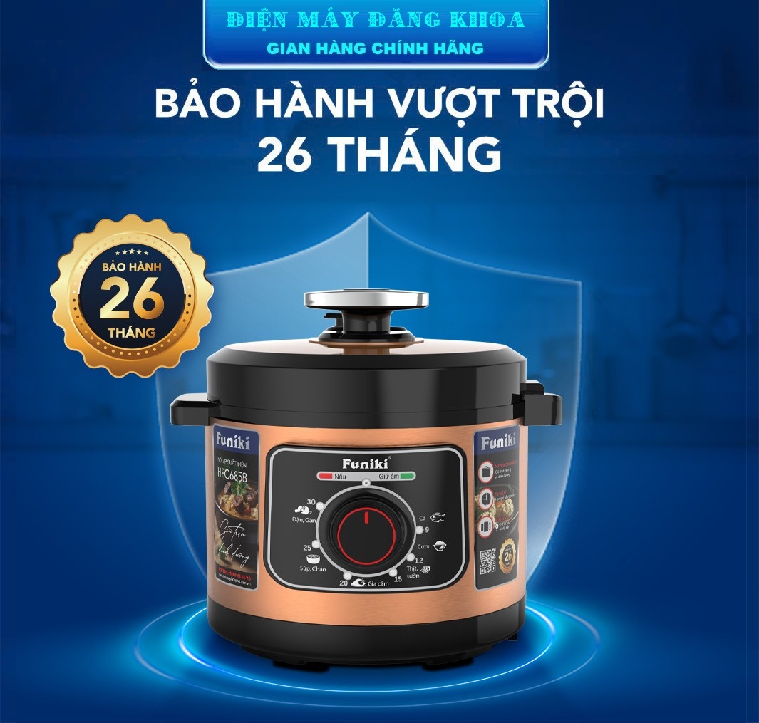 Nồi áp suất điện tử 6L Funiki HPC6858