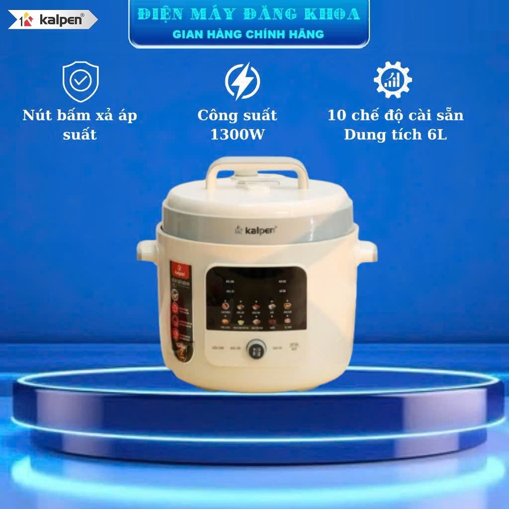 Nồi áp suất điện lòng nồi Inox 6L Kalpen P5