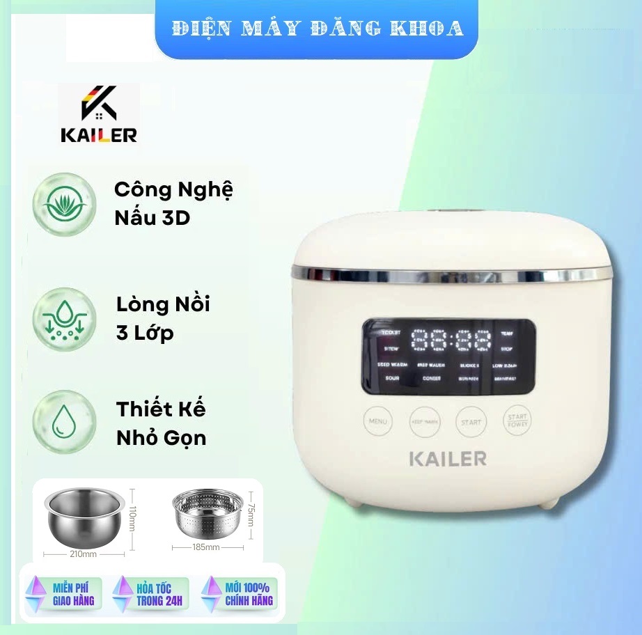 Nồi cơm điện tách đường Kailer KL-1368 1.2l