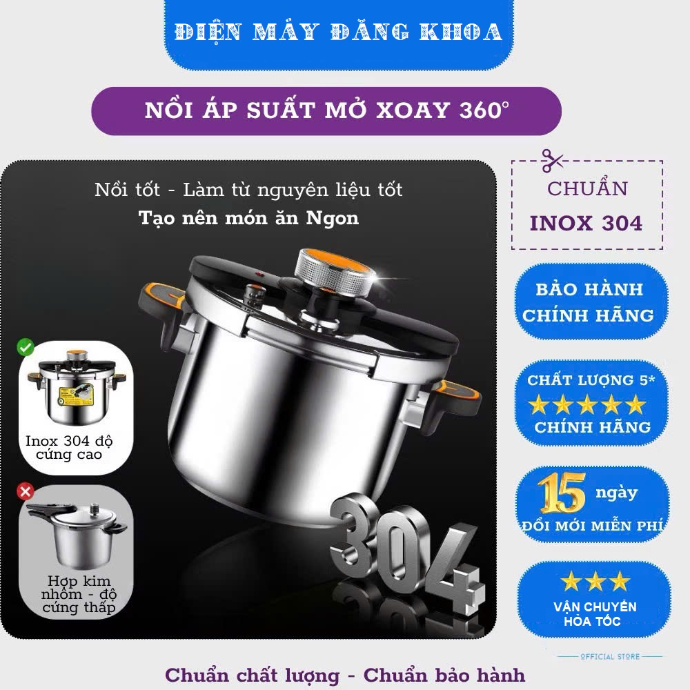 Nồi Áp Suất Inox 304 Đa Năng VSNOON 8L