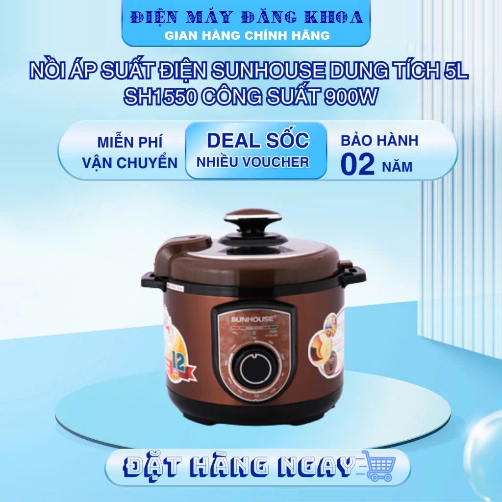 Nồi áp suất điện đa năng SUNHOUSE SHD1550