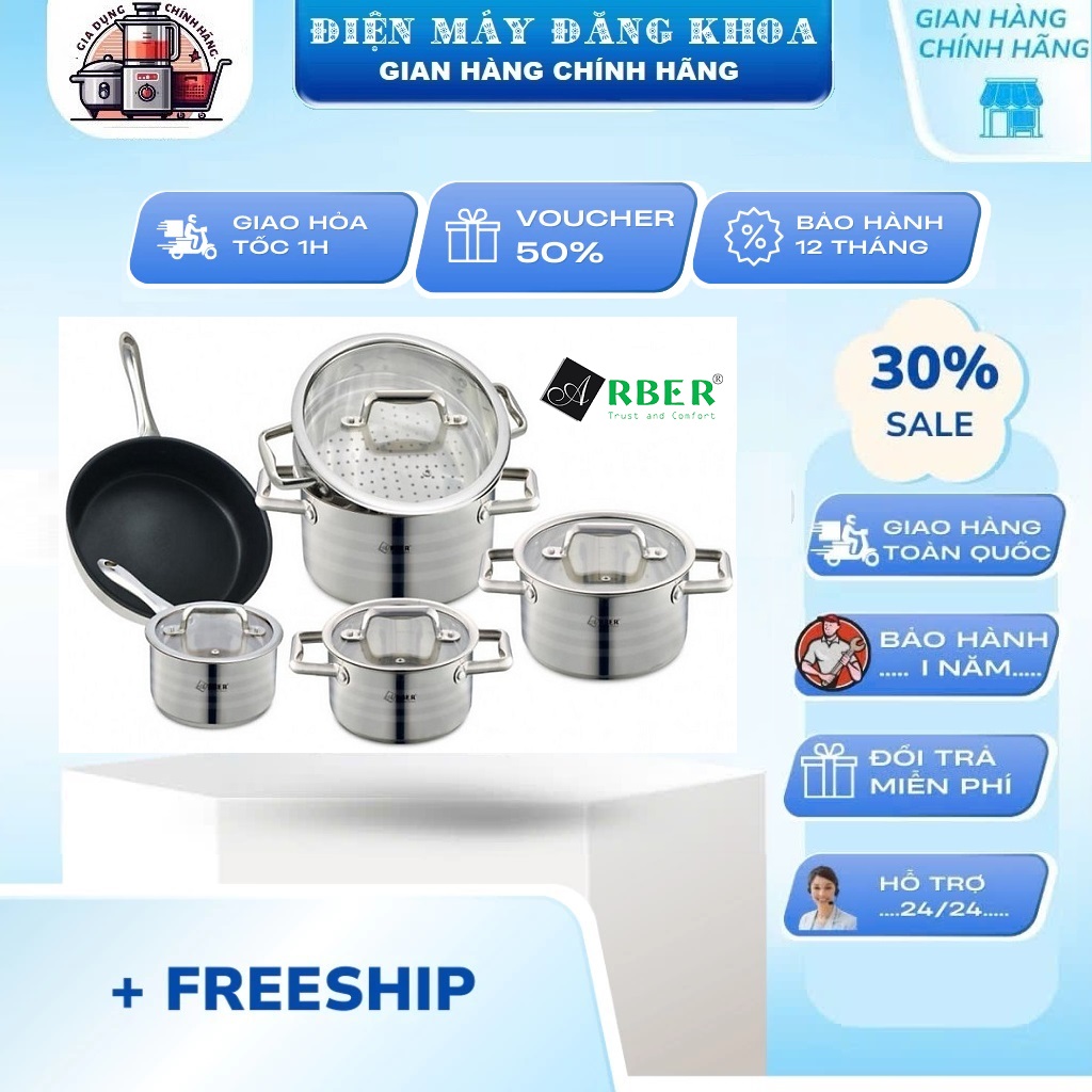 Bộ nồi chảo Arber AN-05I