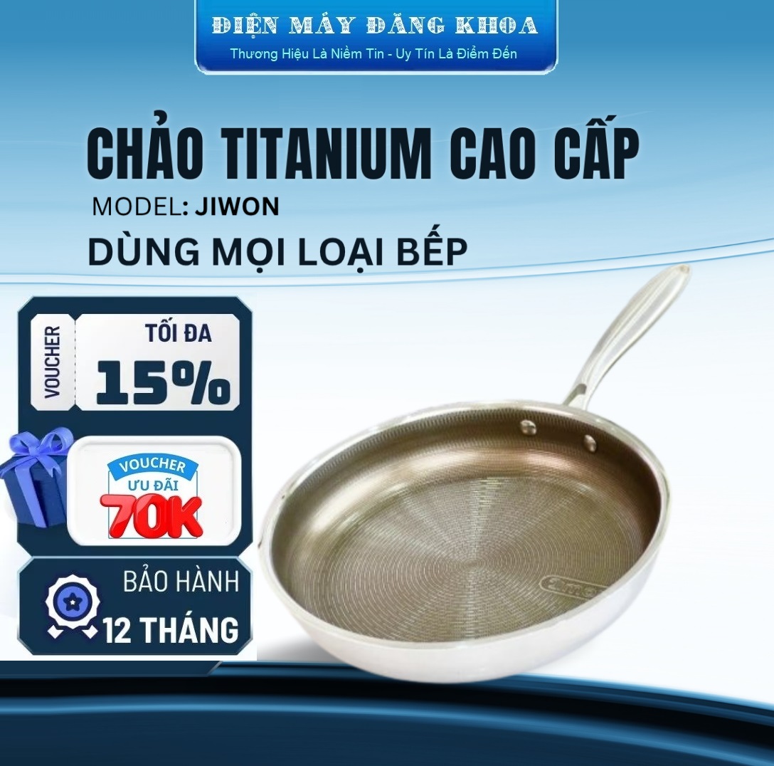 Chảo tổ ong nguyên khối 5 lớp JIWON 20CM