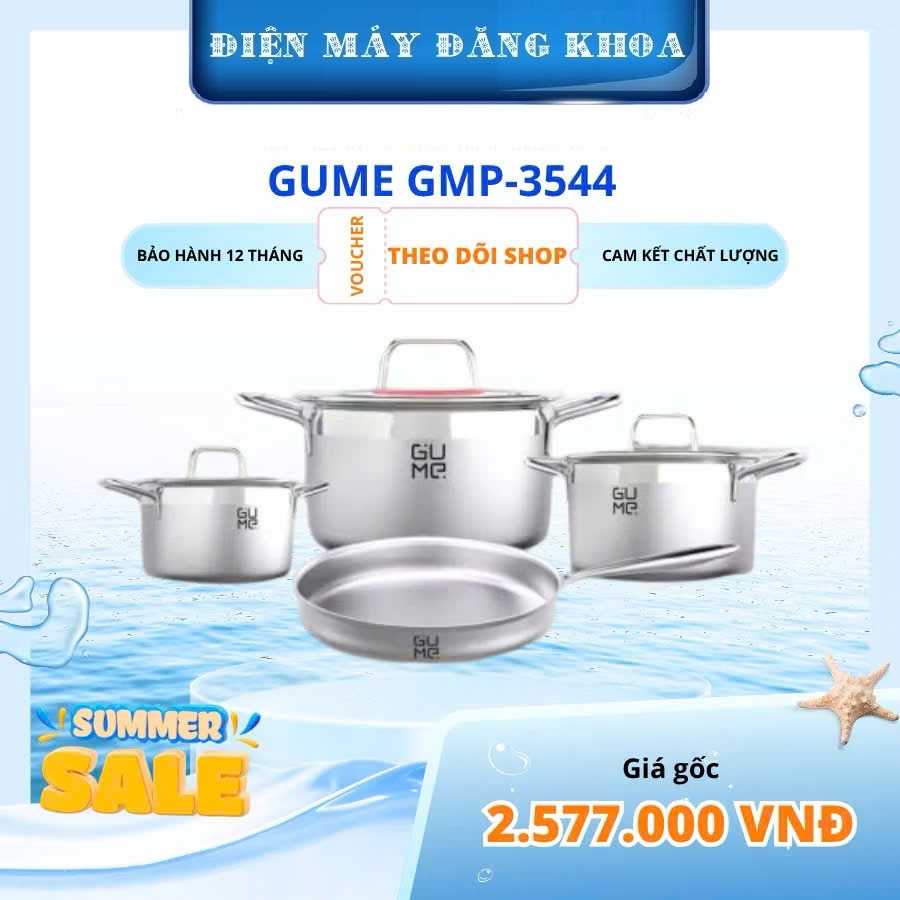 BỘ NỒI 5 ĐÁY INOX 304 JEJU (4PC) GMP-3544 GUME KOREA