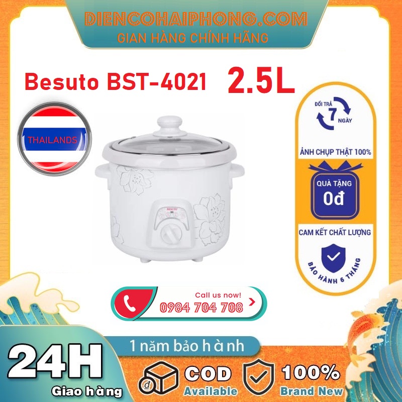 Nồi kho cá, hầm cháo, hầm đa năng Besuto BST - 4021 2.5L