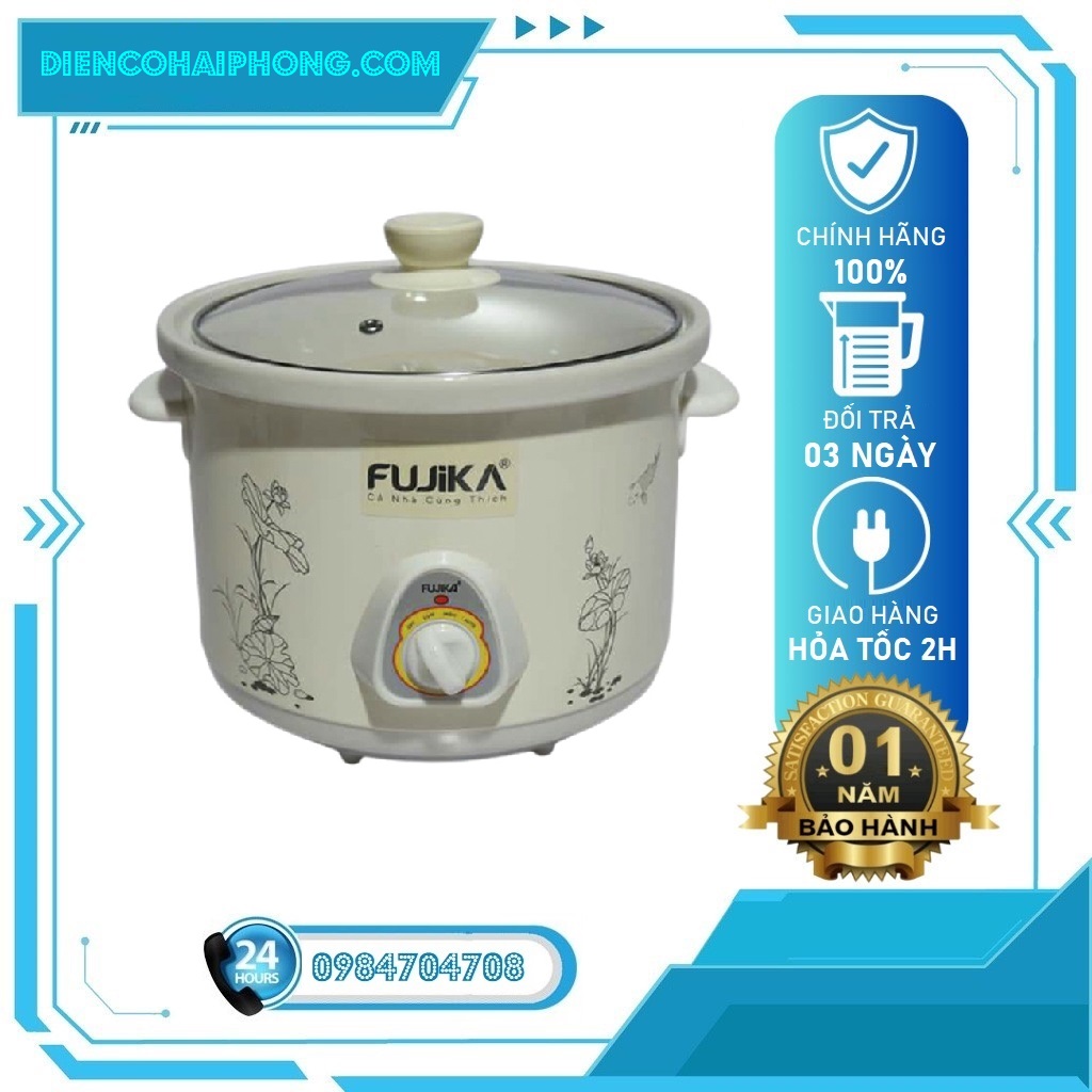 Nồi nấu chậm, nồi kho cá nấu cháo Fujika 2.5L