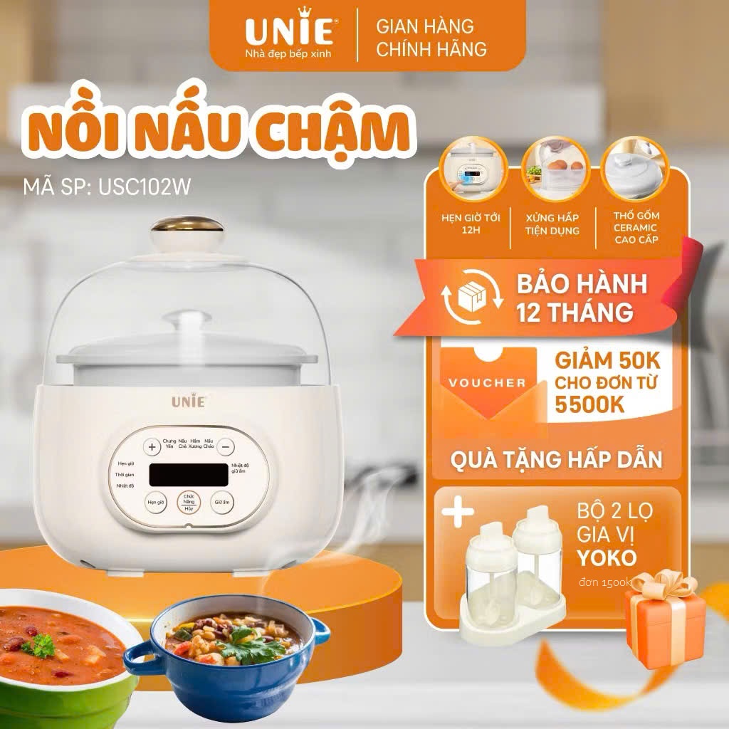 Nồi nấu chậm UNIE USC102W
