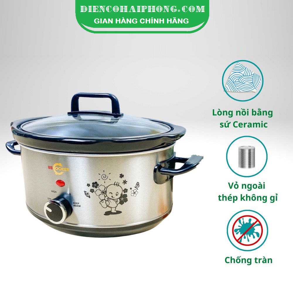 Nồi nấu chậm Hàn Quốc BBCooker loại 3.5L