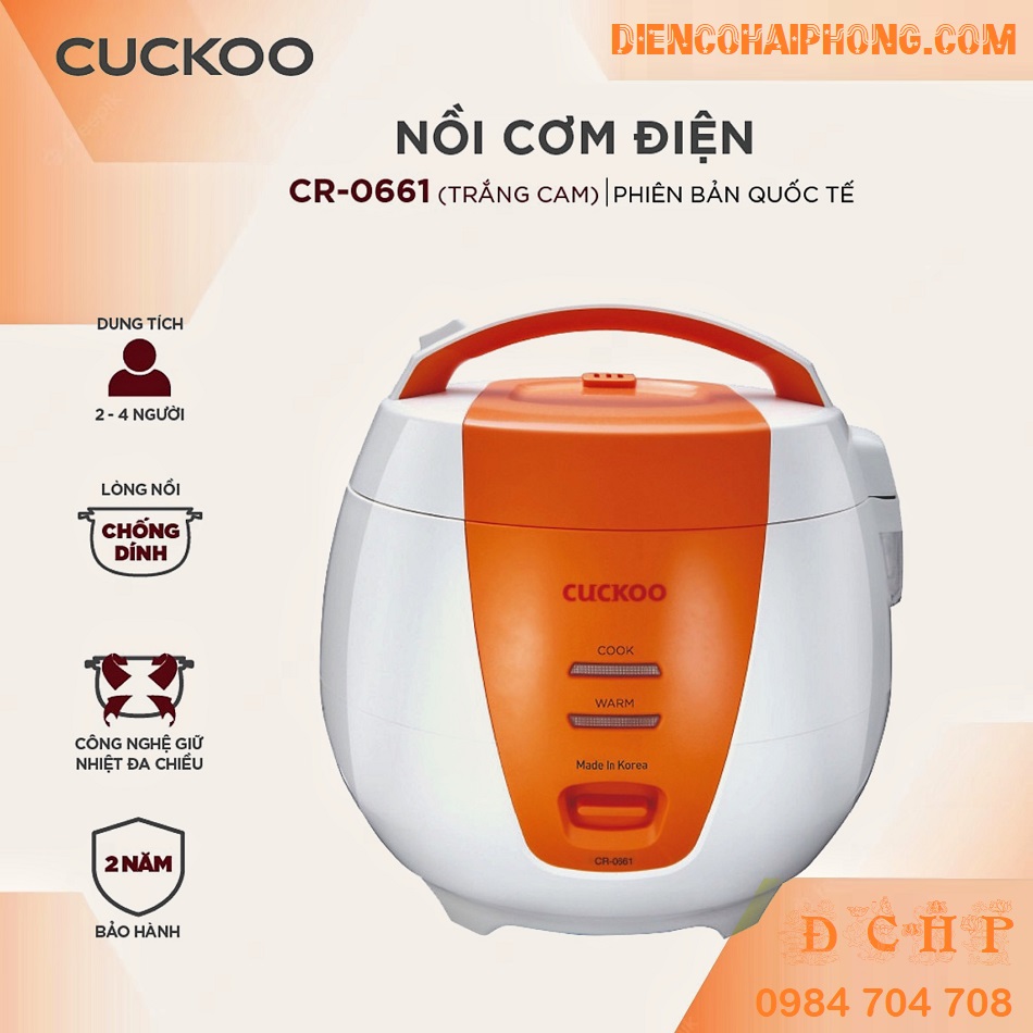 Nồi cơm điện 1.0L Cuckoo CR-0661