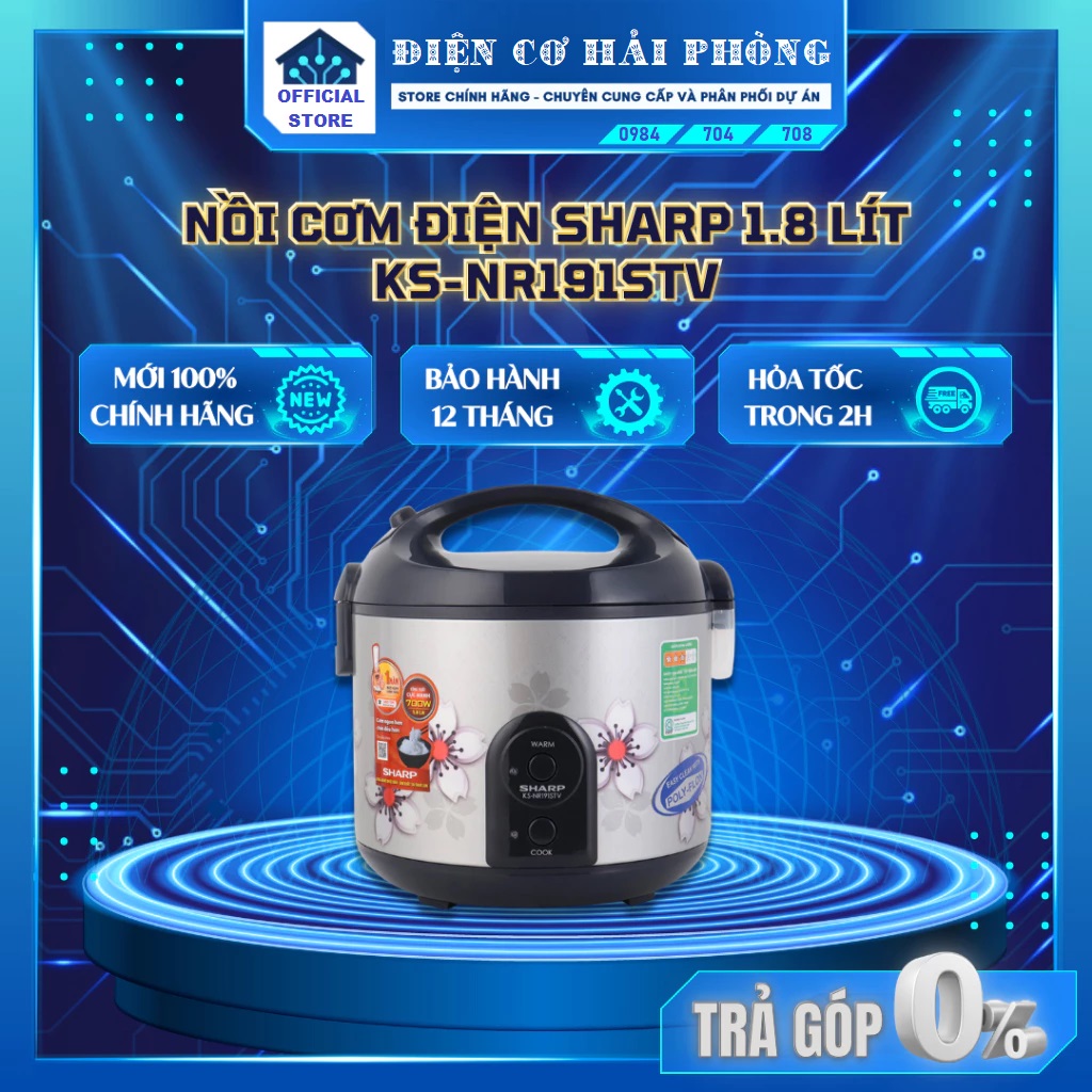 Nồi Cơm Điện Sharp 1.8 Lít KS-NR191STV SS
