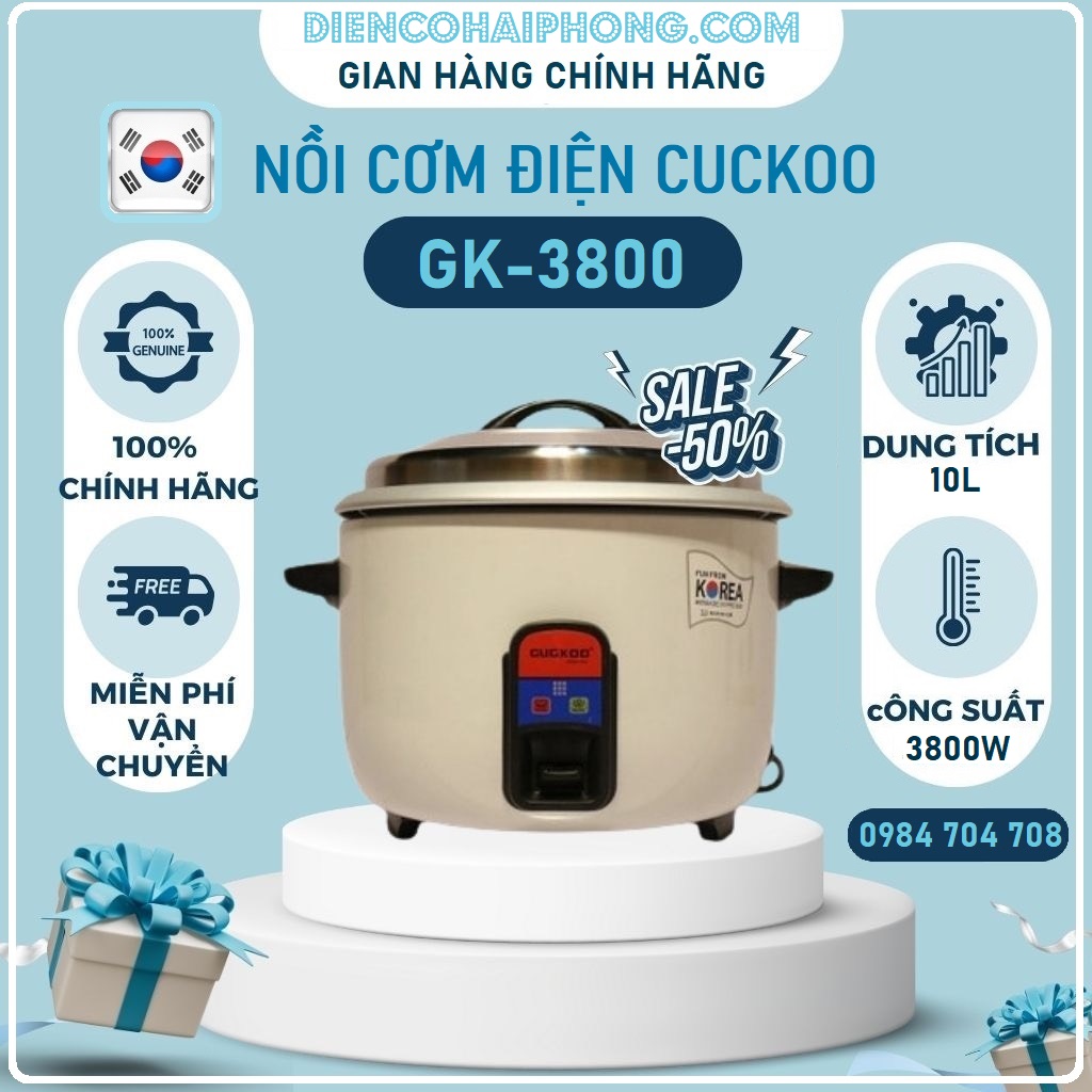 Nồi cơm điện CUCKOO 3800w 10L , nấu 6kg gạo