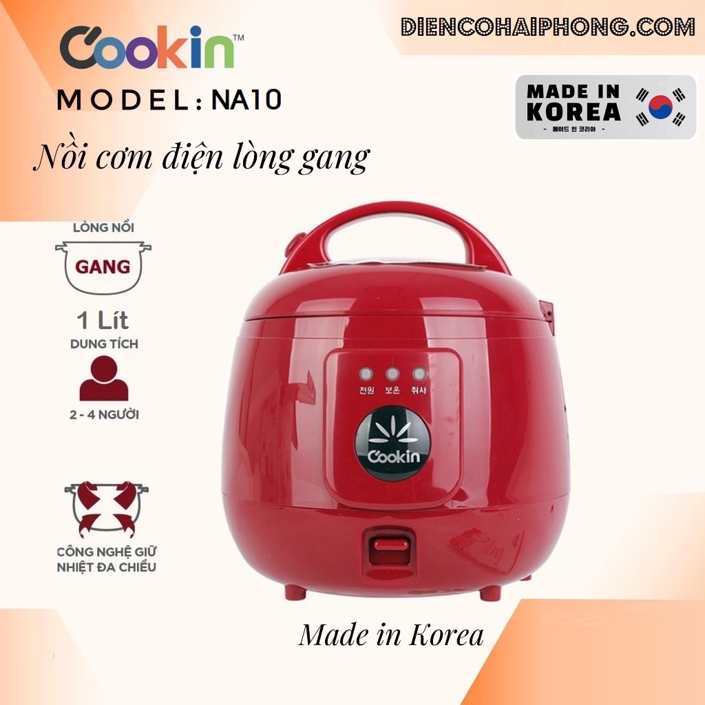Nồi cơm điện COOKIN RM-NA10 1.0L KOREA ( Lòng gang )