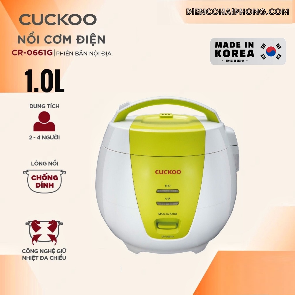 Nồi cơm điện Cuckoo CR-0661 (1L)