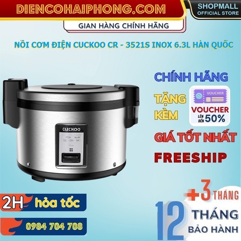 Nồi cơm điện Cuckoo CR - 3521S Inox 6.3L