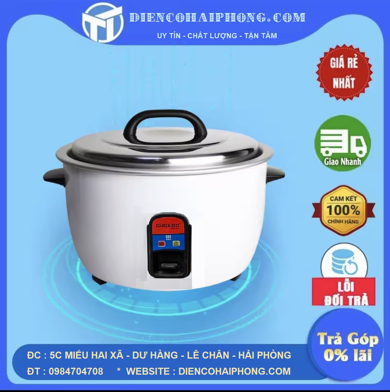 Nồi cơm điện CUCKOO 3000w nấu 5 - 6kg gạo ( 8L )