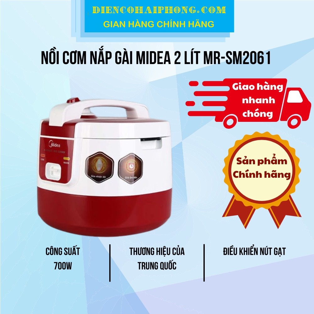 Nồi cơm nắp gài Midea 2 lít MR-SM2061