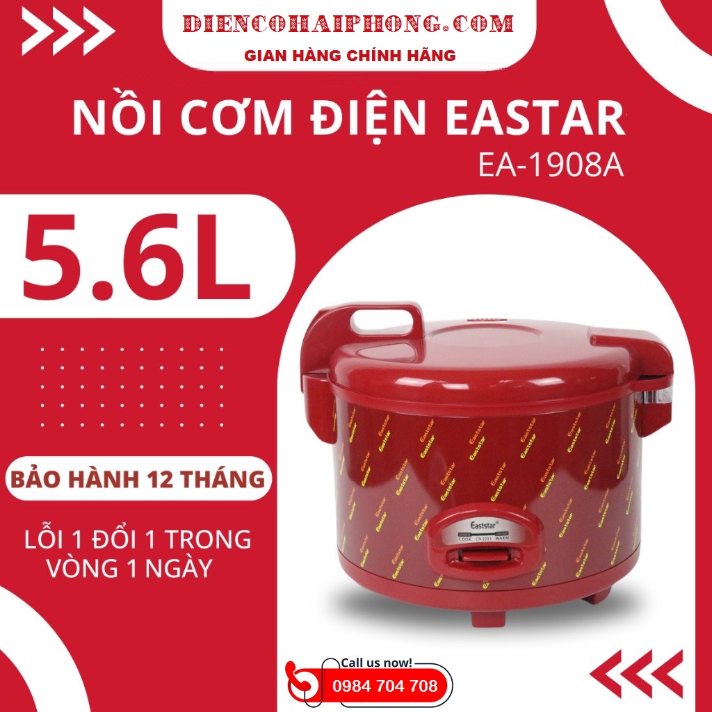 NỒI CƠM CÔNG NGHIỆP NẮP LIỀN EASTSTAR 18 LÍT  ( 4.5KG GẠO )