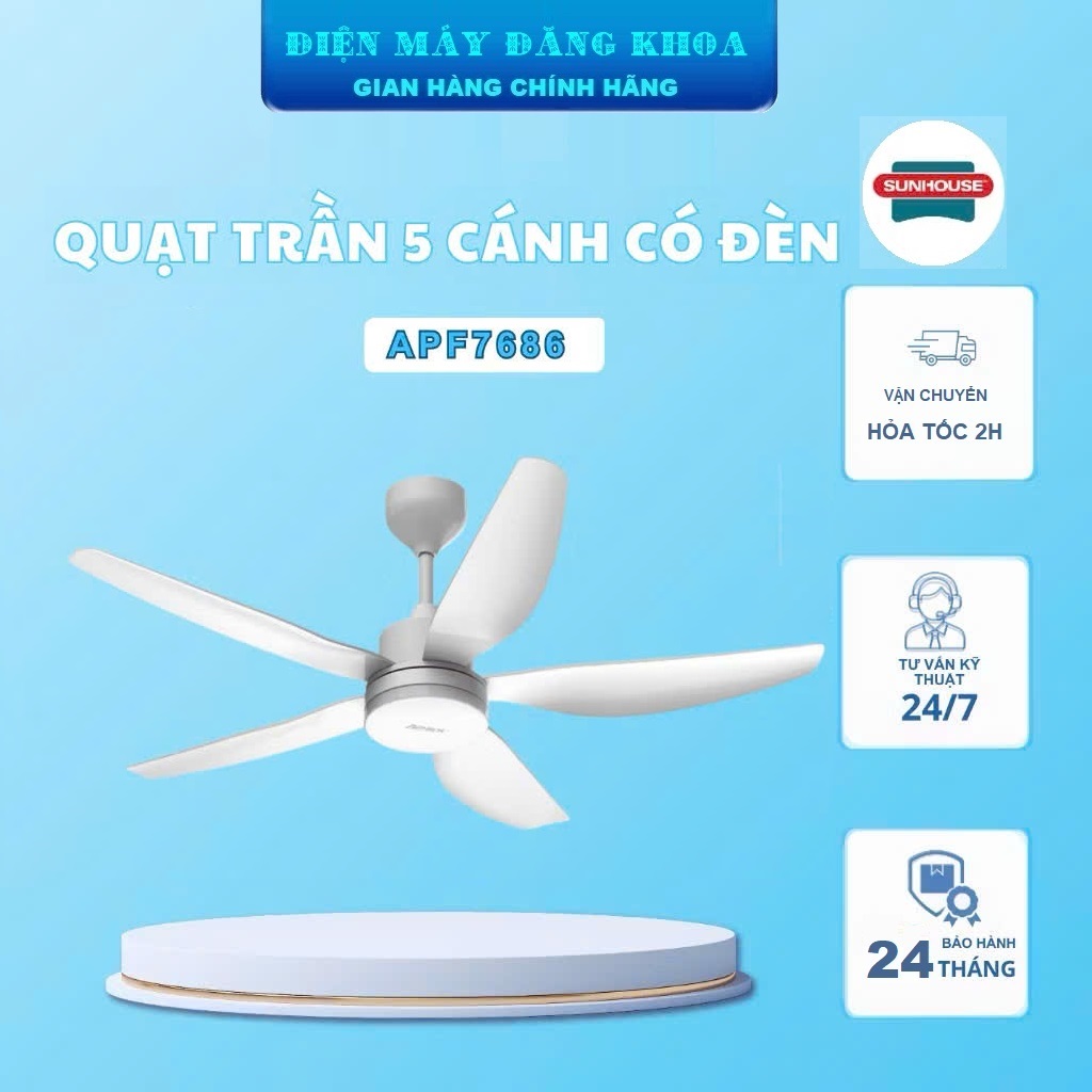 Quạt trần Sunhouse Apex 5 cánh APF7686