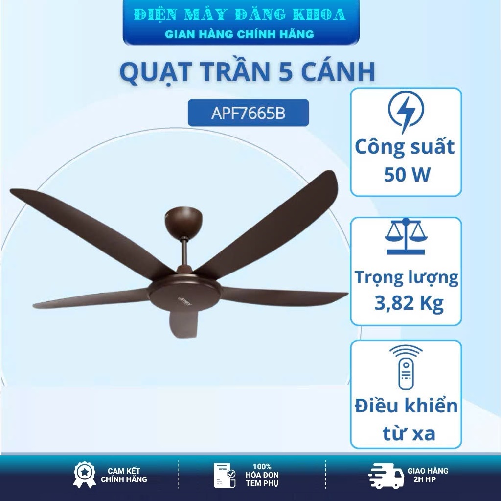 QUẠT TRẦN 5 CÁNH SUNHOUSE APEX APF7667B
