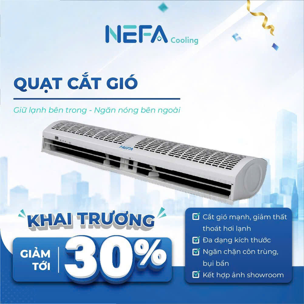 Quạt cắt gió NEFA Cooling FM-125-12 dài 1m2