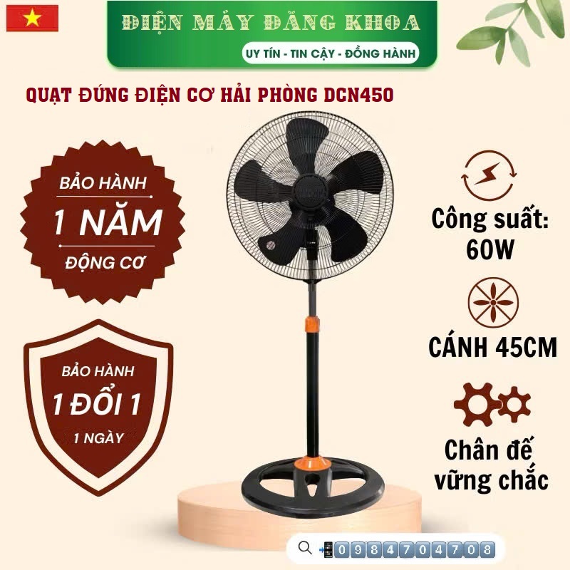 Quạt cây sải cánh 450 - 5 cánh điện cơ hải phòng