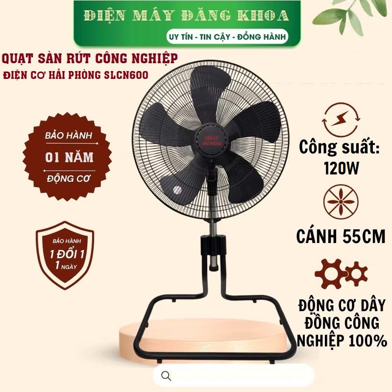 Quạt Sàn Lửng Sàn Công Nghiệp điện cơ Hải Phòng SLCN600 120w