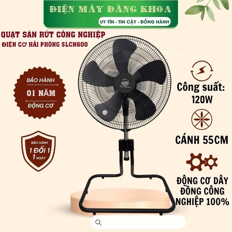 Quạt Sàn Lửng Sàn Công Nghiệp điện cơ Hải Phòng SLCN600 120w