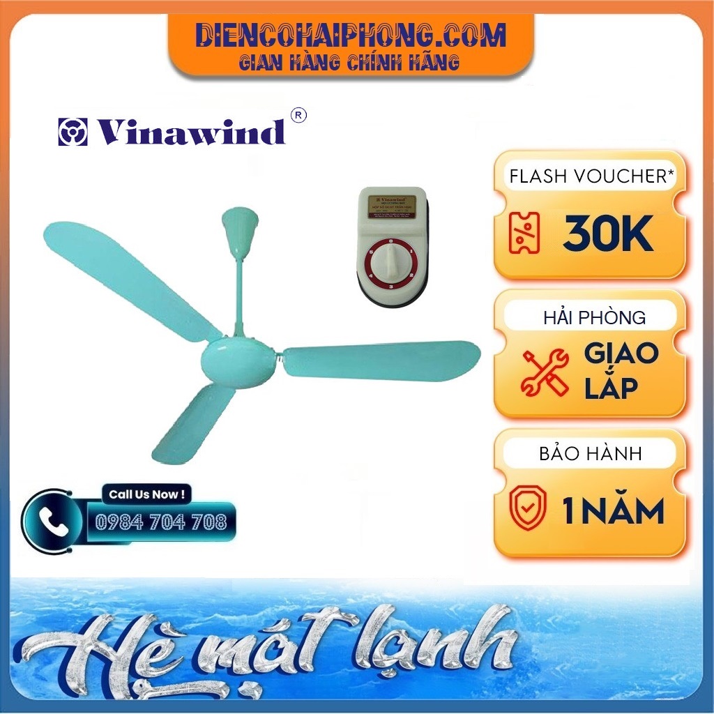 Quạt trần Điện cơ thống nhất QT1400-VDT cánh sắt