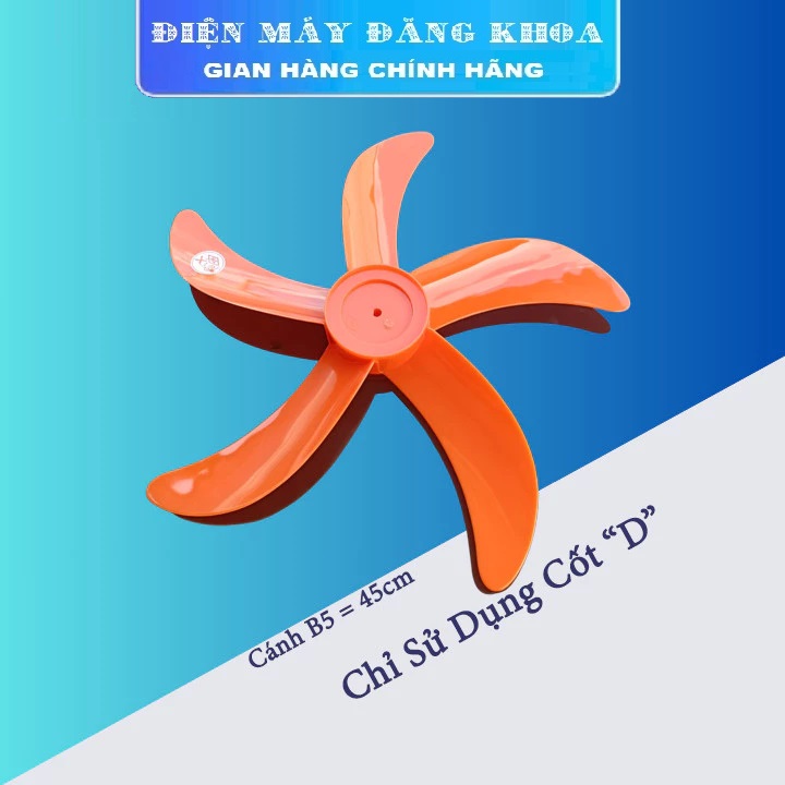 Cách quạt điện loại 5 cánh sải 45cm