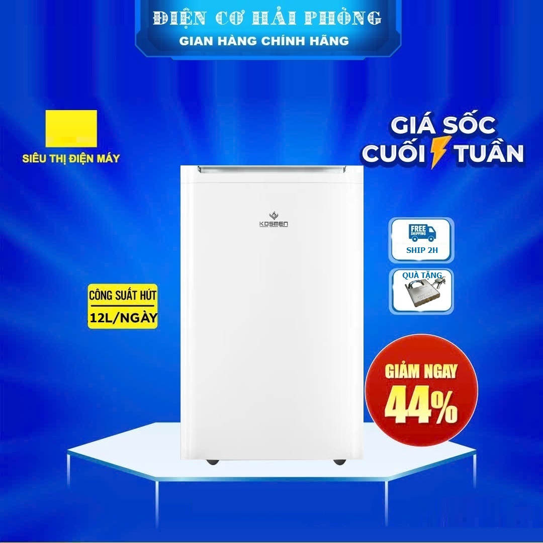 Máy hút ẩm điện tử 12L Kosmen KM-12W ( TẶNG KHÓA CỬA )