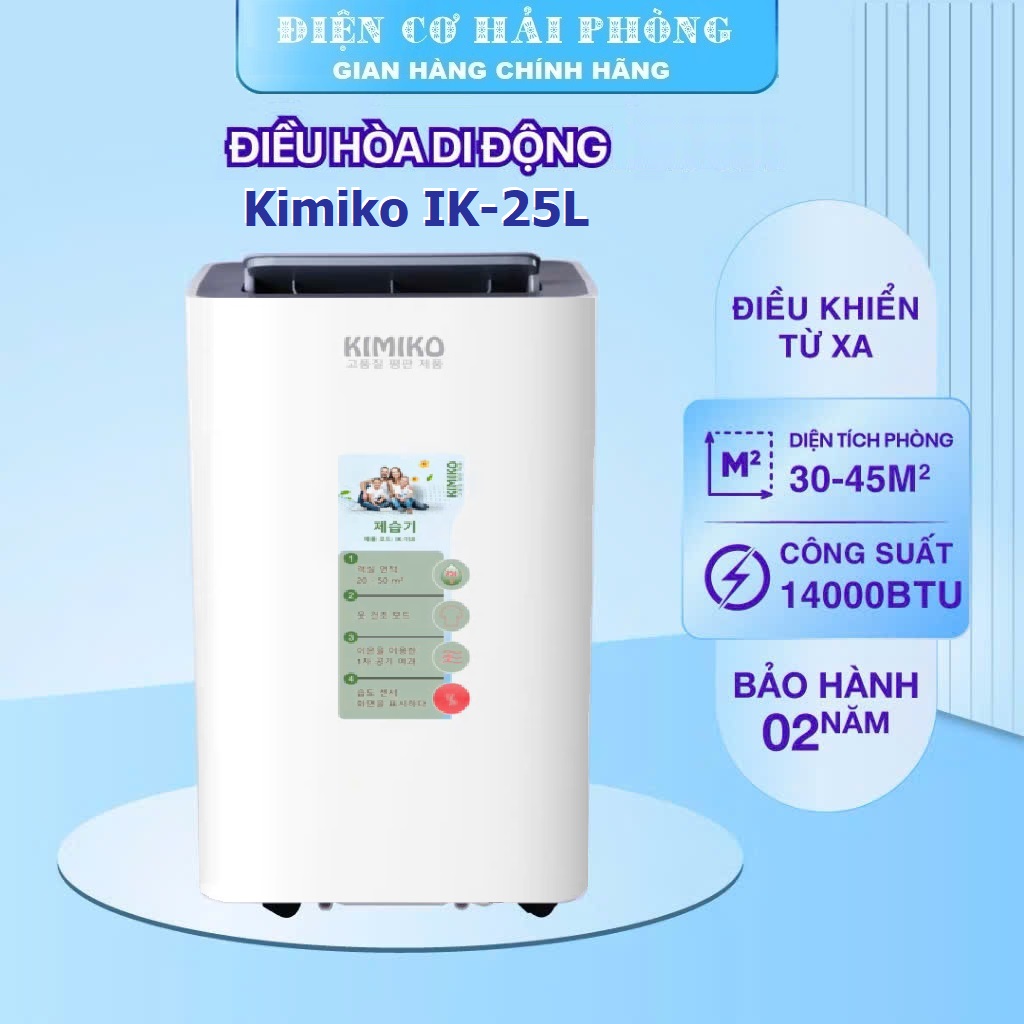 Máy Hút Ẩm Lọc Không Khí KIMIKO IK25L 25L dùng dưới 40m