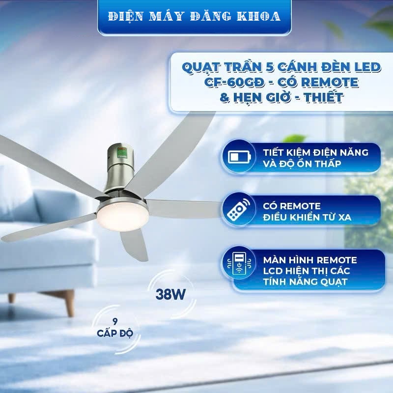 Quạt trần gale CF60-LED