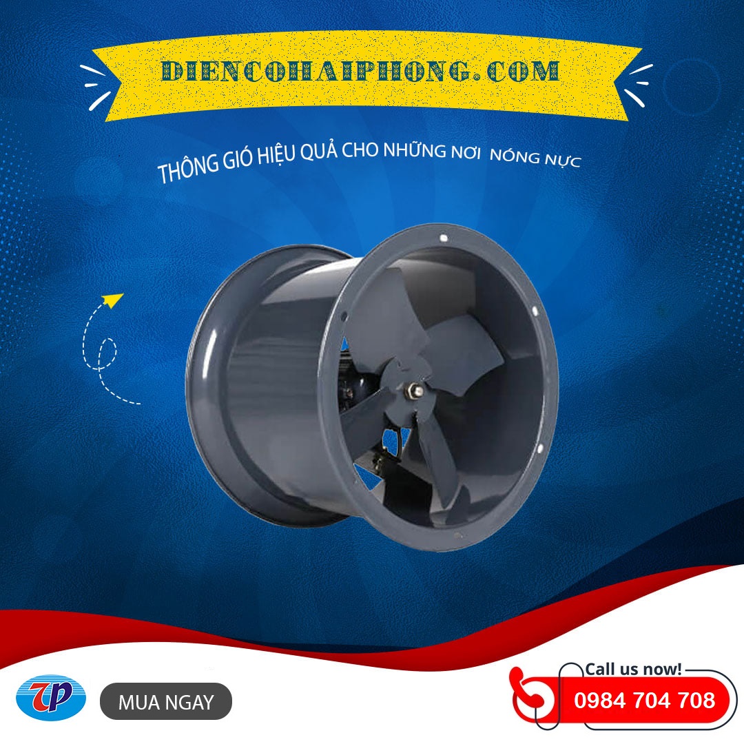 Quạt hút công nghiệp tròn Gale VF40 có moter tản nhiệt